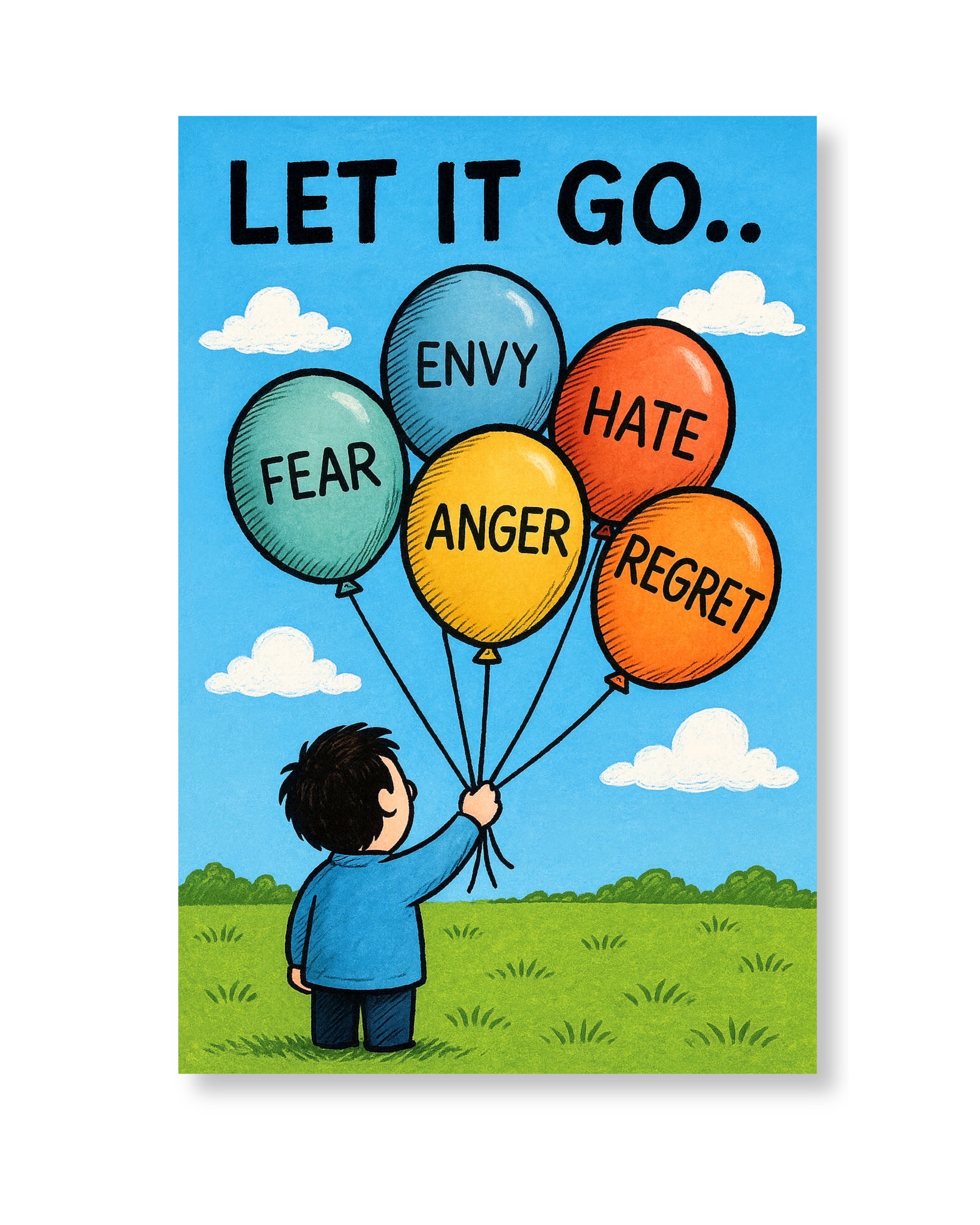 Let it go - Poster (6X4 inches)