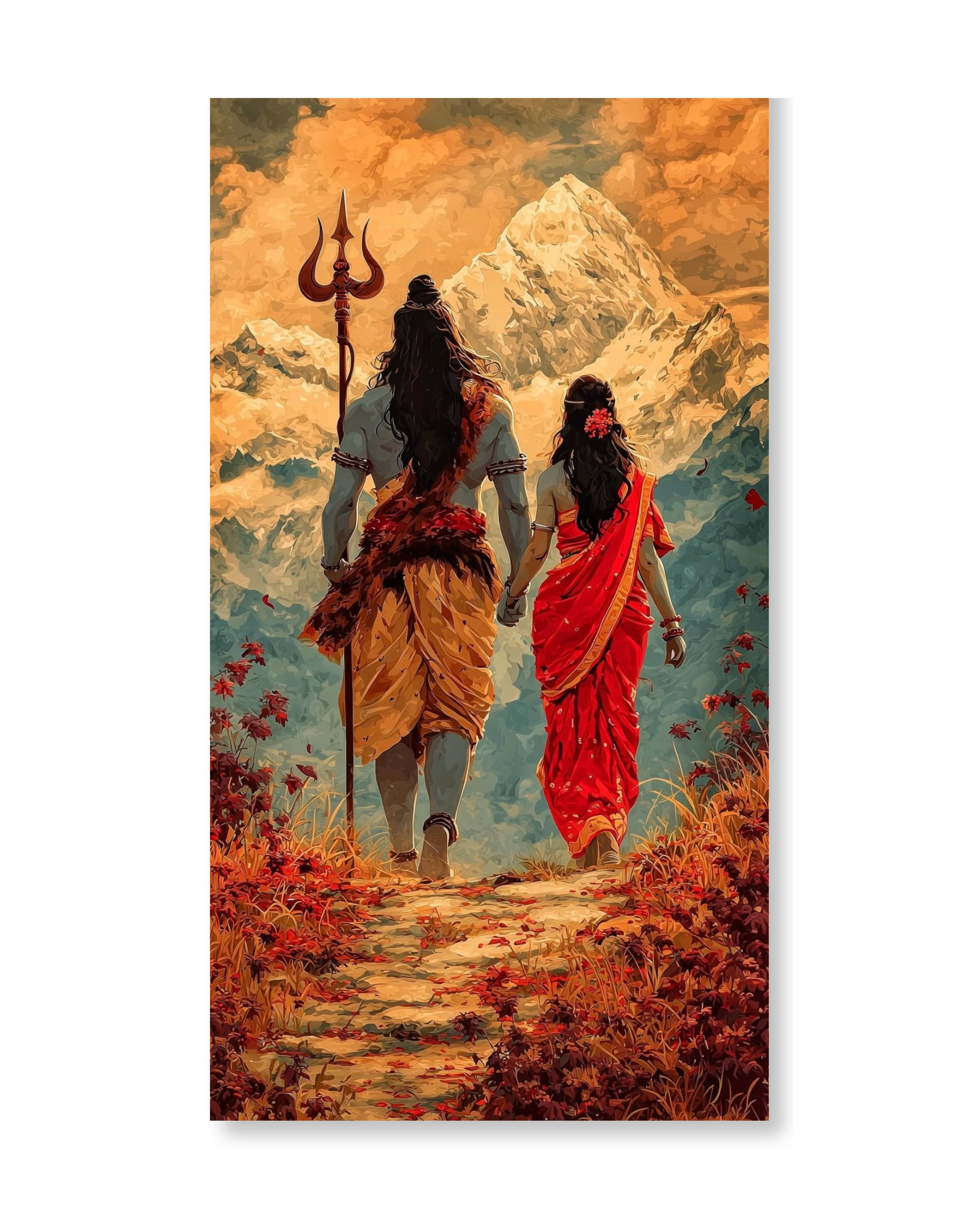 Lord Shiv- Parvati - Poster (6X4 inches)