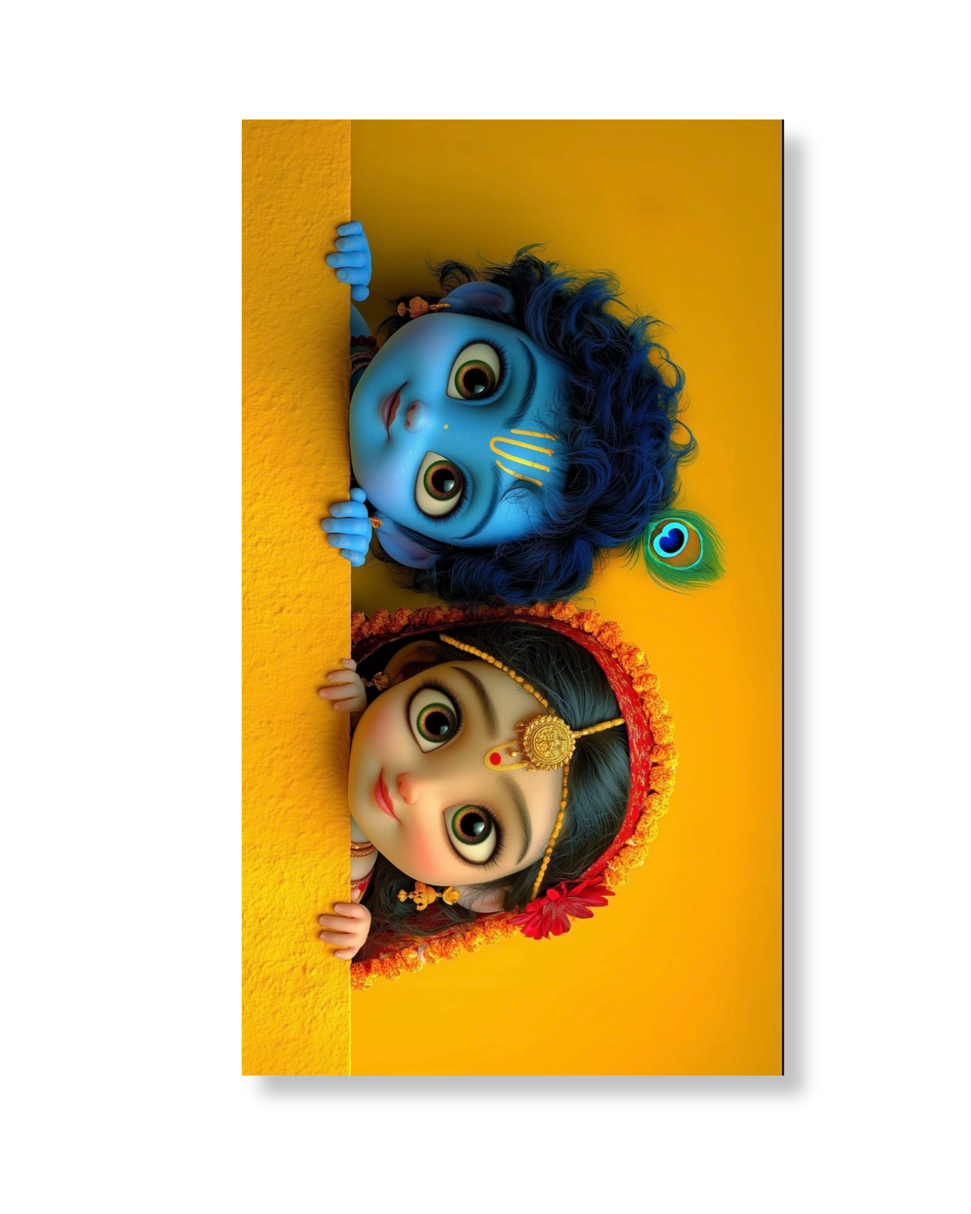 Lord Radha - Krishna - Poster (6X4 inches)