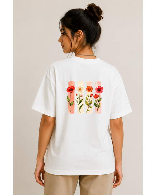 Cosmos Bipinnatus Flower- Oversized Unisex Tshirt