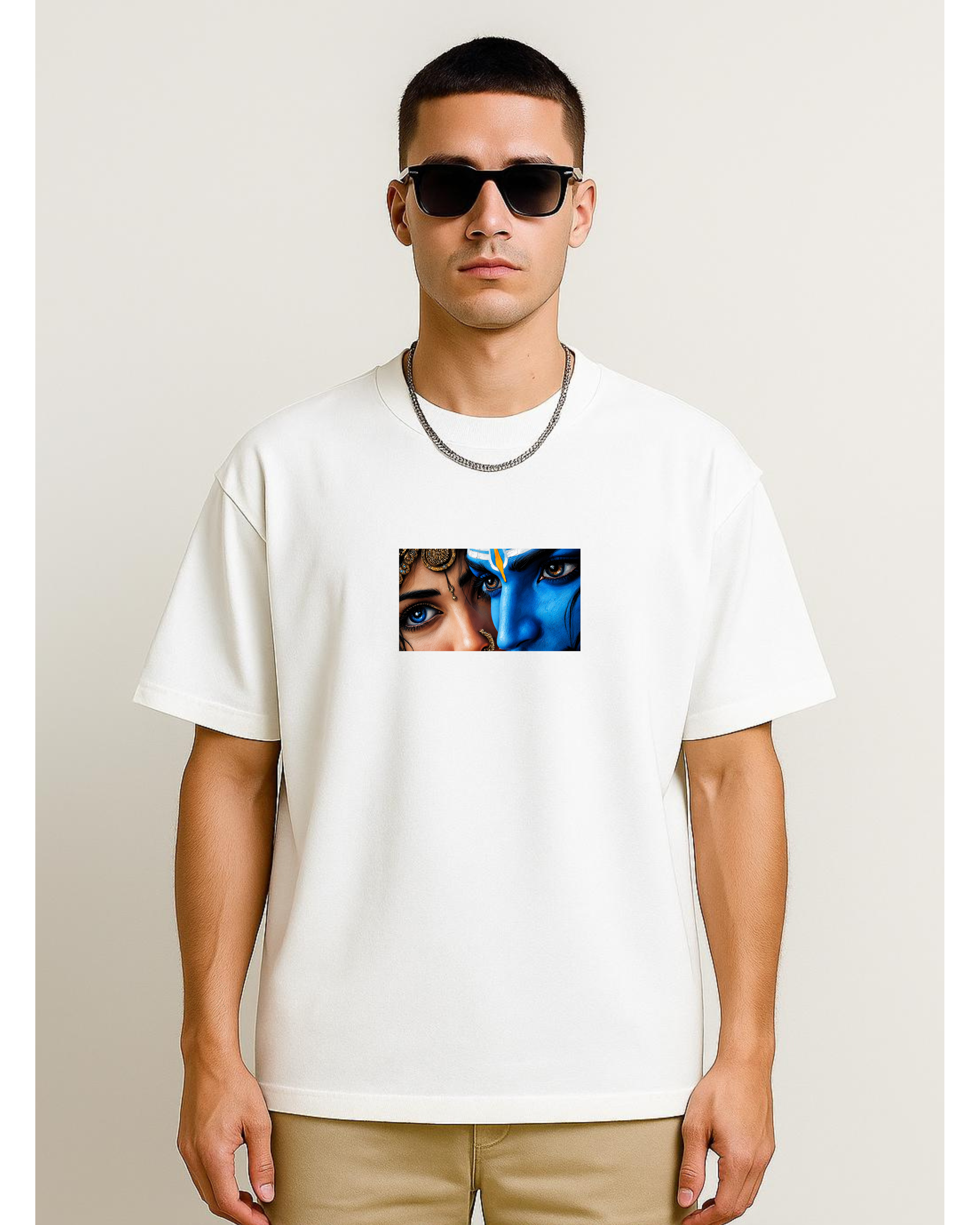 Lord Shiv Parvati Tshirt - Oversized Unisex